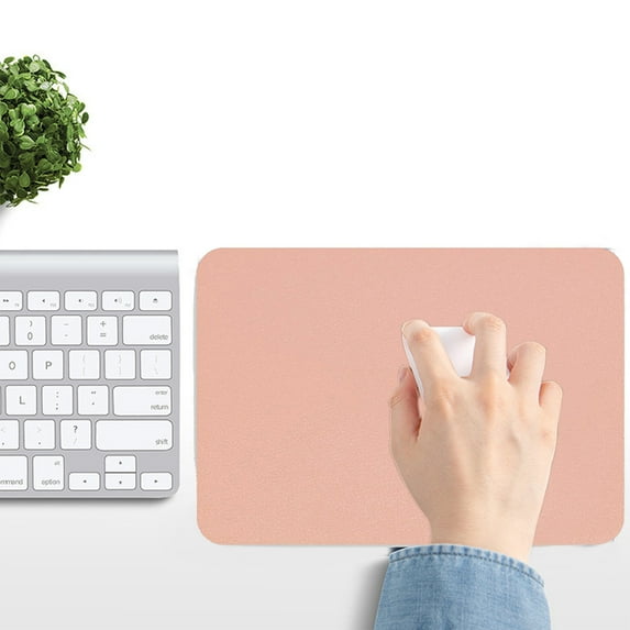 Japceit Genuine Leather Mouse Pad, Small Size Waterproof Desk Mat, Smooth Glossy Surface for Precise Cursor Control, Office Computer Accessory, Durable Pad