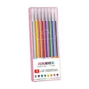 Japceit Glitter Gel Pens, Assorted Colors, Glitter Pens, Glitter Gel Pens for Adult Coloring, Neon Gel Pens, Sparkly Gel Pens, Gel Pens for Coloring, Glitter Gel Pen Set, Bible Journaling Pen, 10ml
