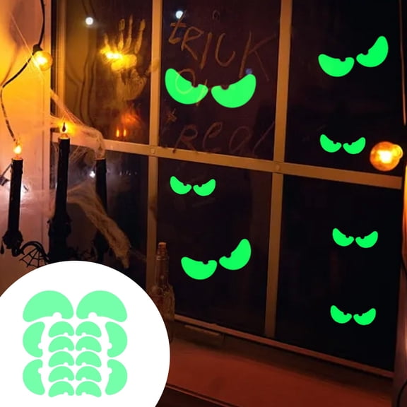 Japceit Halloween Ghost Eye Lights, Upgraded Glowing Window Decor, Scary Yard Hanging Props for Haunted House
