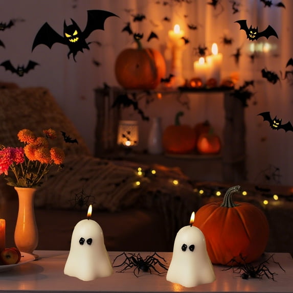 Japceit Halloween Scented Candle Set, Spooky Wax Melts for Home Fragrance, Themed Ambiance Lighting for Party, Living Room, Bedroom, Gift Idea for Autumn and Holiday Season