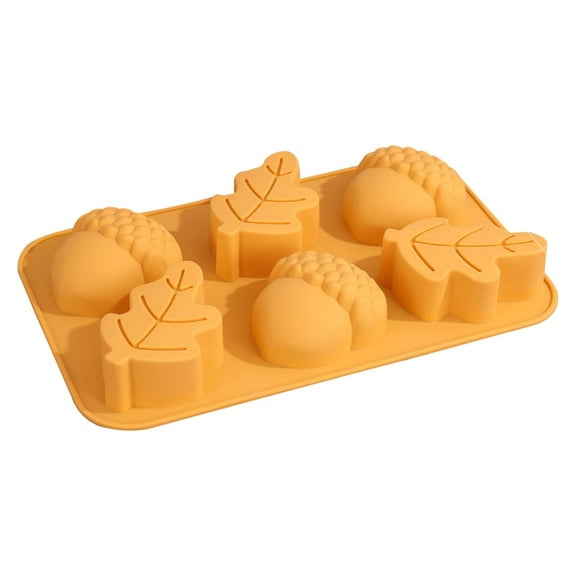 Japceit Halloween Silicone Baking Mold, Pumpkin Shaped Cake Cookie DIY Tool, Reusable Candle Making Tray for Home Kitchen, Party Dessert Preparation
