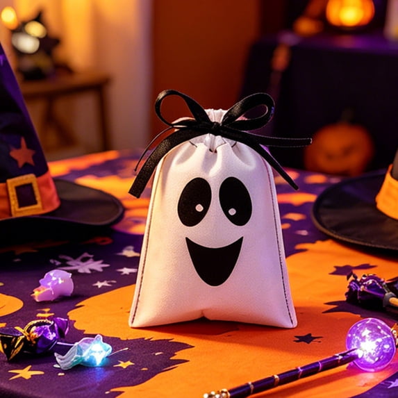 Japceit Halloween Tote Bag, Large Capacity Gift Bag, Reusable Candy Souvenir Sack, Trick Or Treat Party Favor, Portable Storage Carryall, Foldable Shoulder Bag