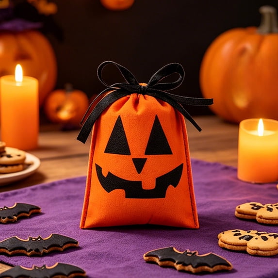 Japceit Halloween Tote Bag, Large Capacity Gift Bag, Reusable Candy Souvenir Sack, Trick Or Treat Party Favor, Portable Storage Carryall, Foldable Shoulder Bag