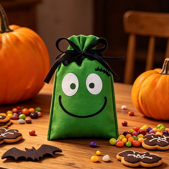 Japceit Halloween Tote Bag, Large Capacity Gift Bag, Reusable Candy Souvenir Sack, Trick Or Treat Party Favor, Portable Storage Carryall, Foldable Shoulder Bag