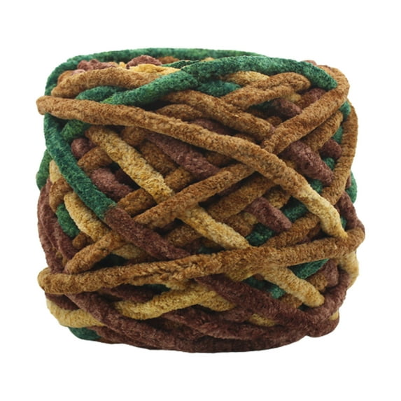 Japceit Hand-Knitting Chunky Yarn, DIY Crochet Sweater Wool for Scarf Making, Variegated Color Craft Thread for Blanket, Soft Bulky Roving Yarn for Home Craft Projects