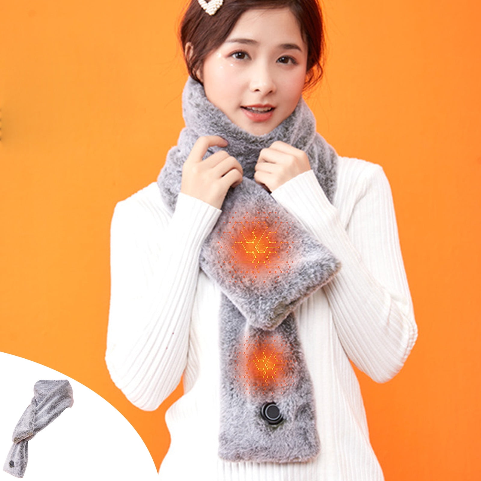 Japceit Heated Scarf For Men/Women,Neck Heating Pad, Electric Heating