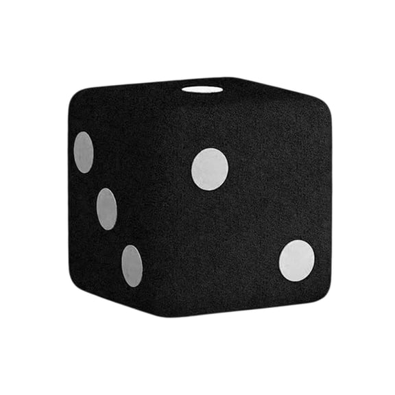 Japceit Home Entrance Dice Patterned Stool, Personalized Faux Pashm Living Room Footrest and Shoe Bench, 15 x 15 x 12 Inches, Sturdy Fabric Upholstery