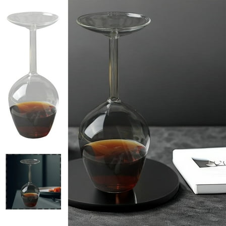 Japceit Inverted Tall Cup Wine Glasses, Stemless Wine Glass with Modern Design, Upside Down Wine Glass for Red White Wine Cocktail Party Bar Restaurant Home Use