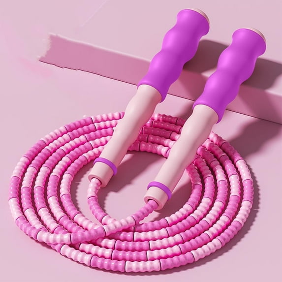 Japceit Jump Rope, Fitness Exercise Equipment with Soft Beaded Segment, Skipping Rope Accessory for Cardio Workout, for Gym Training, Home Fitness, Outdoor Exercise and Sports Conditioning