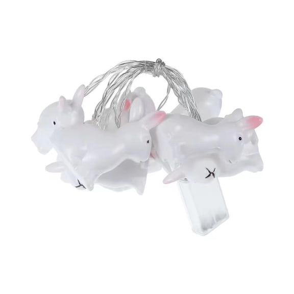 Japceit LED Easter Bunny String Lights, Battery Operated Light Garland for Patio and Window, Decorative Light Chain for Party, Room, and Holiday Decoration, Multicolor