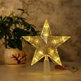 thumbnail image 1 of Japceit LED Luminous Christmas Tree Star Decoration, Glowing Tree Topper Night Light with Bright Effect, Festive Star Ornament for Home Decor, Shopping Mall, Outdoor Holiday Celebration, 1 of 9