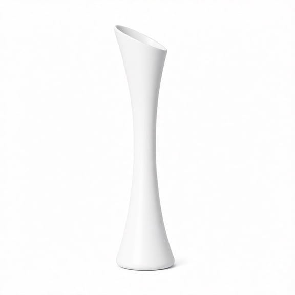 Japceit Large Plastic Vase 19 Inch, Tall Flower Vase for Home Living Room, Floor Vase for Decor, White Cylinder Vase