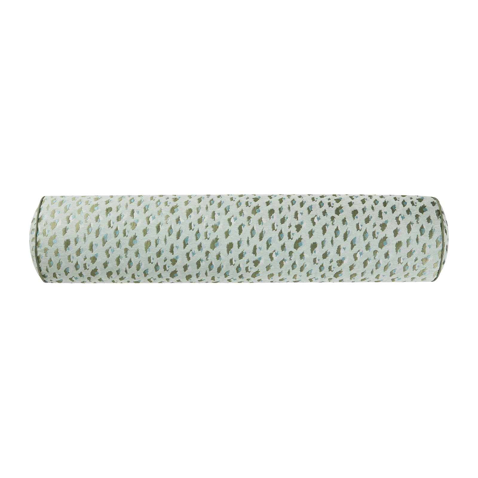 Japceit Leopard Bolster Pillow Long, Cylindrical Neck Roll Pillow with Ruffled Design for Bed and Sofa, Decorative Support Pillow for Sleeping