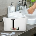 thumbnail image 1 of Japceit Letter Makeup Bag, Golden Initial Cosmetic Pouch for Women, Personalized Alphabet Travel Toiletry Case for Bride Bridesmaid Birthday Gift and Daily Use, 1 of 6