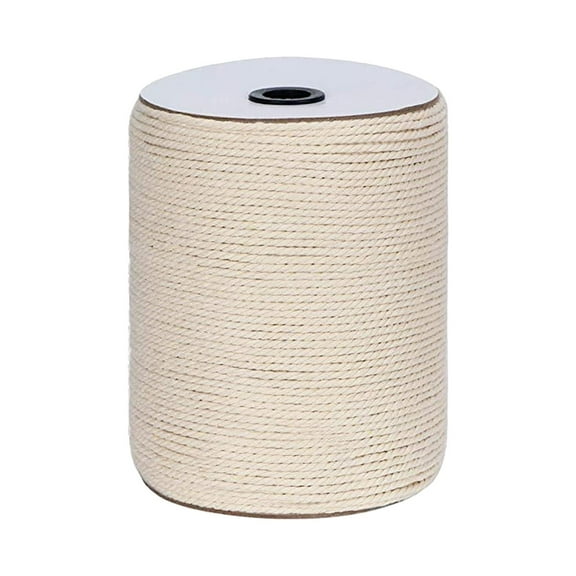 Japceit Macrame Cord, 3mm x 328Yards (984ft), Natural Cotton Macrame Rope, 3-Strands Twisted Cord for Wall Hanging, Plant Hangers, Crafting, Wedding Decorations, Gift Wrapping