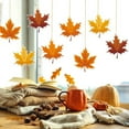 thumbnail image 1 of Japceit Maple Leaf Hanging Ornaments 2-Pack, Fall Thanksgiving Decorations, Seasonal Harvest Festival Wall Hangers for Home, Porch, Mantel Display, 1 of 5