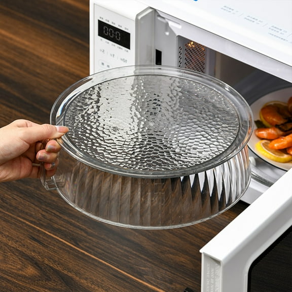 Japceit Microwave Splatter Cover, Adjustable Steam Vent Food Protector, Reusable Lid for Microwave Oven, Keeps Interior Clean While Heating, Universal Fit for Most Dishes
