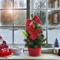 thumbnail image 1 of Japceit Mini Christmas Tree Set, Desktop Artificial Tree with Wreath Decor, Small Holiday Display for Indoor Home, Office, Tabletop Seasonal Decoration, 1 of 6