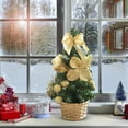 thumbnail image 1 of Japceit Mini Christmas Tree Set, Desktop Artificial Tree with Wreath Decor, Small Holiday Display for Indoor Home, Office, Tabletop Seasonal Decoration, 1 of 6