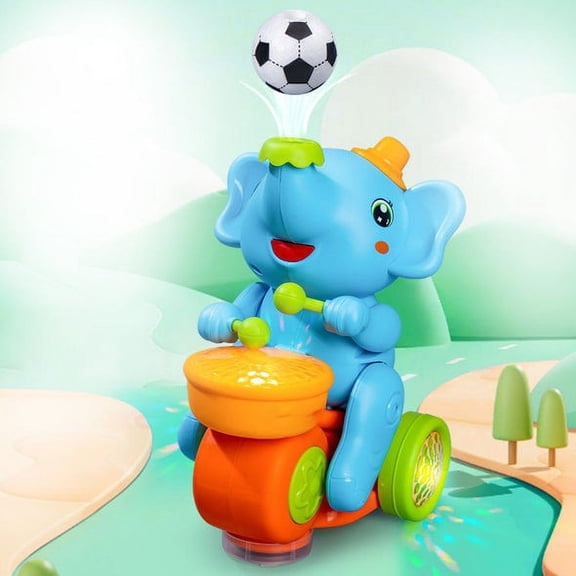 Japceit Musical Walking Toy Calf, LED Light Up and Sound Effects Moving Vehicle, Interactive Singing Animal Toy Car with Obstacle Avoidance, Fun Playtime Companion for Indoor Entertainment