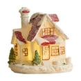 thumbnail image 1 of Japceit Nordic Christmas Village, Snow-Covered Red Roof House Series with LED Lighting, Winter Scene Decor for Tabletop, Shelf Display, 1 of 5