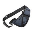thumbnail image 1 of Japceit Nylon Waterproof Chest Bag, Multi Pocket Crossbody Sling Bag for Men and Women, Adjustable Shoulder Strap Sports Bag for Travel and Daily Use, 1 of 6