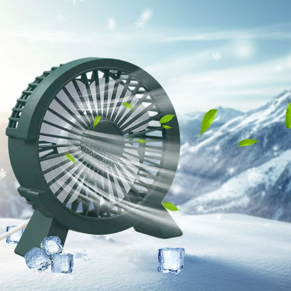 Japceit Office Desk Fan with USB Power, Ultra-Quiet Bladeless Mini Fan for Workspace, Adjustable Tilt Head for Personal Cooling, Energy-Efficient Plug-in Air Circulator