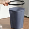 thumbnail image 1 of Japceit Open Top Trash Bin for Home, Sturdy Plastic Waste Basket with Reinforced Rim, Space Saving Oval Shaped Garbage Can for Bathroom, Office, Kitchen Use, 1 of 6