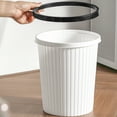thumbnail image 1 of Japceit Open Top Trash Bin for Home, Sturdy Plastic Waste Basket with Reinforced Rim, Space Saving Oval Shaped Garbage Can for Bathroom, Office, Kitchen Use, 1 of 6