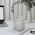 thumbnail image 1 of Japceit Pen Organizer Cup, Metal Mesh Desk Pen Holder, Square Storage Container for Writing Tools Organization, Office Supplies, Home Desk, 1 of 5