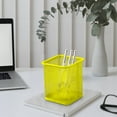 thumbnail image 1 of Japceit Pen Organizer Cup, Metal Mesh Desk Pen Holder, Square Storage Container for Writing Tools Organization, Office Supplies, Home Desk, 1 of 5