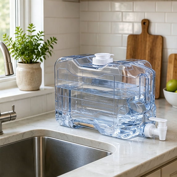 Japceit Plastic Drink Dispenser with Spout,transparent Large Capacity Container,Portable Beverage Container,for Parties Picnics Camping