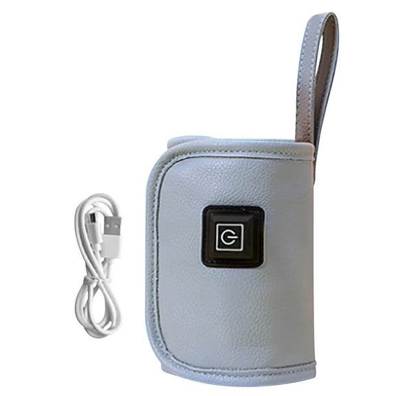 Japceit Portable USB Bottle Warmer for Travel, Fast Heating Car Cup Warmer with Temperature Control, Compact Design for Baby Bottles and Beverages On The Go