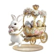 thumbnail image 1 of Japceit Pull Along Rabbit Acrylic Ornament, Cute Bunny on Wheels Decor for Home and Desk, Colorful Acrylic Figurine for Bedroom, Study, and Easter Holiday Display, 1 of 6