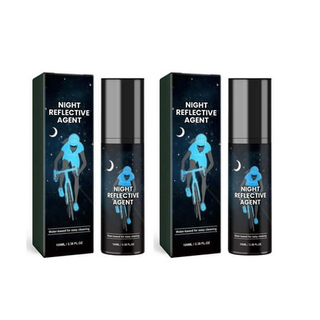 Japceit Reflective Safety Spray Paint, Night Visibility Marking Liquid for Bikes, Road Signs and Outdoor Equipment, 200ml Twin Pack