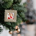 thumbnail image 1 of Japceit Resin Christmas Ornament Set, Snow Cedar Photo Frame Decor, DIY Champagne Gold Tree Pendants for Holiday Display and Festive Crafting, 1 of 7