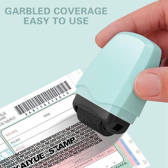 Japceit Roller Identity Protection Stamp, Confidential Data Blocker, Refillable Ink Security Roller For Privacy, Information Guard
