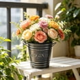 thumbnail image 1 of Japceit Rustic Iron Planter With Handles, Vintage Metal Flower Pot, Indoor Outdoor Farmhouse Garden Decor, Distressed Centerpiece Container, Bucket Planter For Plants, 1 of 6