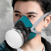 Japceit Silicone Dust Protection Mask, Air Purifying Activated Carbon Filter Face Cover, Reusable Face Mask with Replaceable Cartridge for Workshop, Outdoor Activities, Dusty Environments