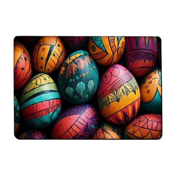 Japceit Spring Easter Entry Mat, Dirt Proof and Water Absorbent Floor Carpet for Doorway, Decorative Holiday Rug for Bedroom, Hallway, Porch, Home