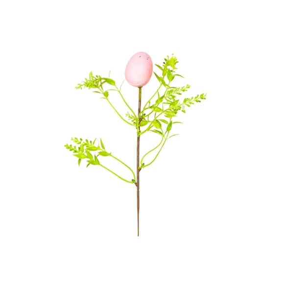 Japceit Spring Holiday Egg and Plant Decor, Foam Egg on Stem for Party and Table Setting, Festive Floral Arrangement for Easter, Gathering, Home