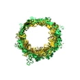 thumbnail image 1 of Japceit St. Patrick's Day Ribbon Wreath, Trefoil Clover Wreath with Floral Shape, Irish Holiday Tabletop Candleholder Wreath for Door, Wall, Party Decor, 1 of 6