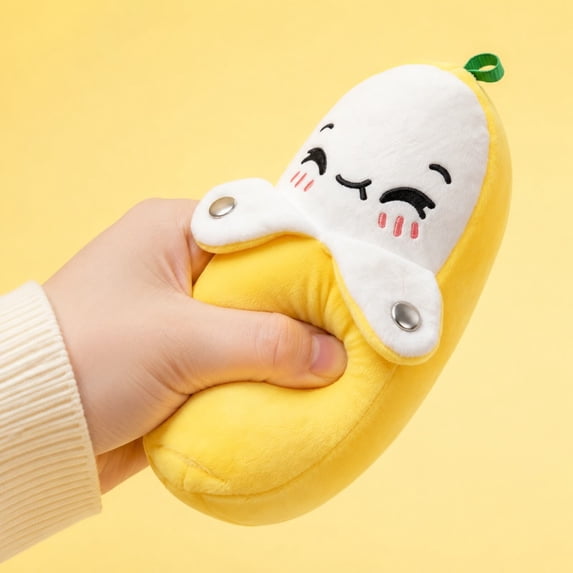 Japceit Stuffed Banana Plush Toy, Musical Interactive Fruit Doll, Realistic Soft Sensory Pillow, Light Up Sound For Kids Bedroom Nursery