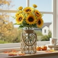 thumbnail image 1 of Japceit Thanksgiving Sunflower Bouquet, Artificial Fall Flower Arrangement for Home Decor, Table Coffee Window Sill Decoration in Four Colors, 1 of 6
