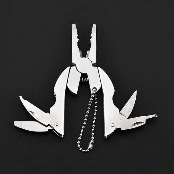 Japceit Tools for Men, Portable Folding Mini Pliers Multifunctional Stainless Steel Turtle Back Pliers, Tools & Home Improvement