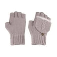 thumbnail image 1 of Japceit USB Heated Gloves, Half Finger Flip Knit Warm Gloves, Rechargeable Electric Hand Warmer for Outdoor Sports, Commuting, Cold Weather Protection, 1 of 5