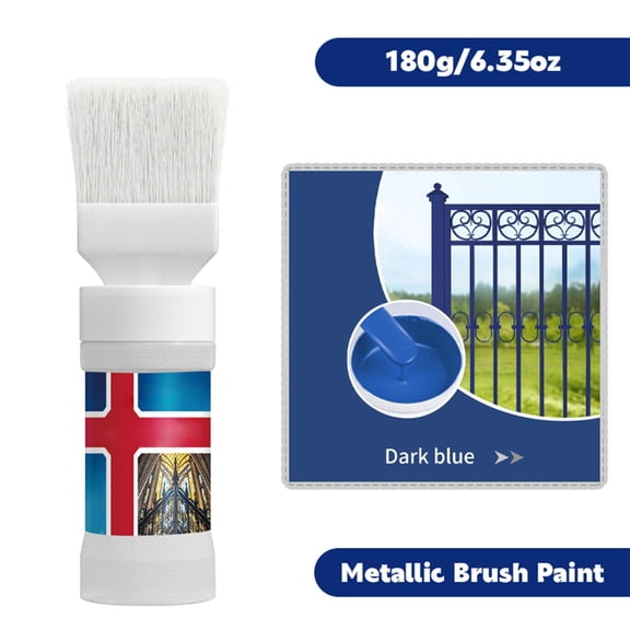 Japceit Water-Based Rust-Proof Metal Paint, Ready-to-Use Protective Coating with Built-in Brush, Quick Drying Finish for Indoor, Outdoor DIY Metal Surface Repair