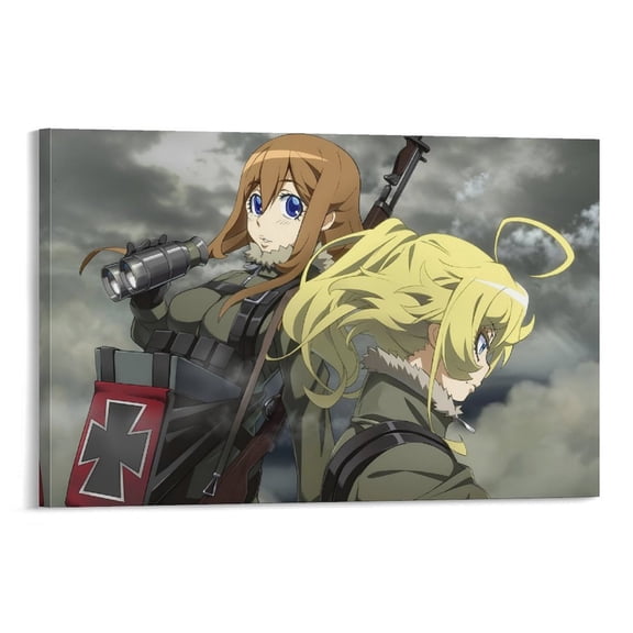 Japen Isekai Anime The Saga of Tanya The Evil Poster Art Poster Canvas Painting Decor Wall Print Photo Gifts Home Modern Decorative Posters 16x24inch(40x60cm)