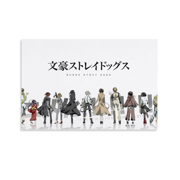 Japen Supernatural Anime And Manga Bungo Stray Dogs Poster Artworks Picture Print Poster Wall Art Painting Canvas Gift Decor Home Posters Decorative 24x36inch(60x90cm)