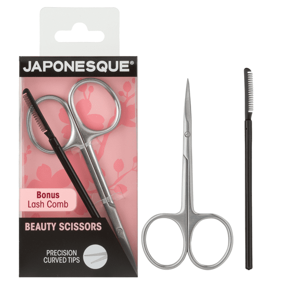 Japonesque Beauty Scissors for Facial Hair, Ear, Nose & Eyebrow Trimming, Stainless Steel
